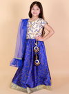 White And Blue Colour KID1 Neveli Fancy Festive Wear Girls Lehenga Choli Collection K21LG168WHBL